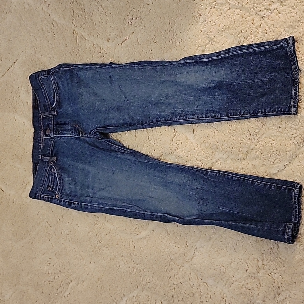 Citizens of Humanity Kelly #063 stretch low waist cropped blue jeans sz 28 EUC…